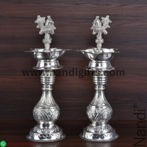 GS PEACOCK DIYA DESIGN 12inch PAIR