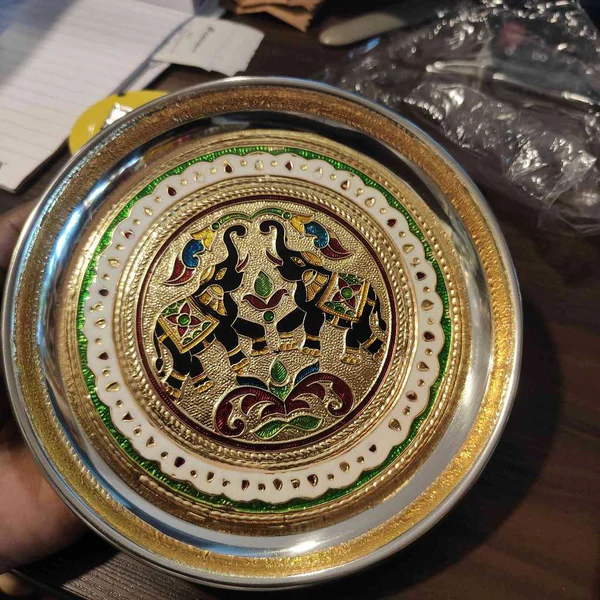 Minakari Pooja Thali 7inch