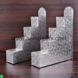 Diya Steps Silver Pair