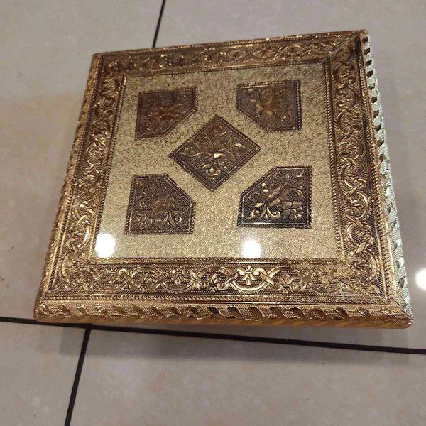 Pooja Peeta Golden Antiq 10X10