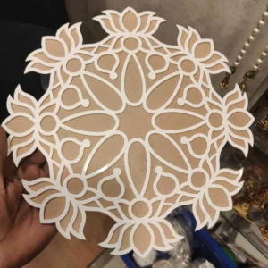 Lotus Rangoli Stencil Fillers 12 1pc