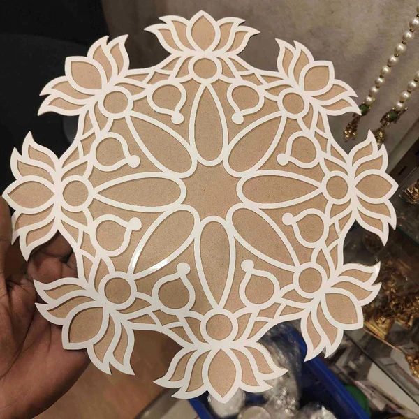 Lotus Rangoli Stencil Fillers 12 1pc