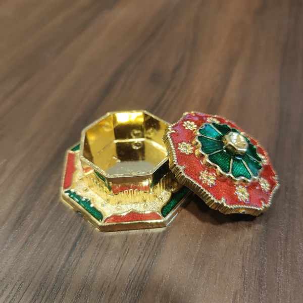 Mina Kumkum Box Hexagon