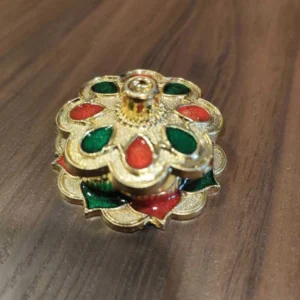 Flower Kumkum Box Half Mina