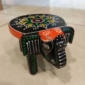 Elephant Stool Painted 4inch