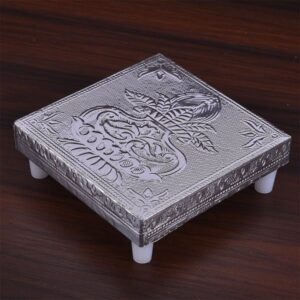 Pooja Chowki Silver 6X6