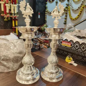 GS Peacock Diya pair 14 Inch