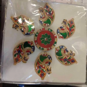 Minkari Rangoli Peacock