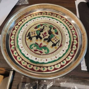 Minakari Pooja Thali 8 inch