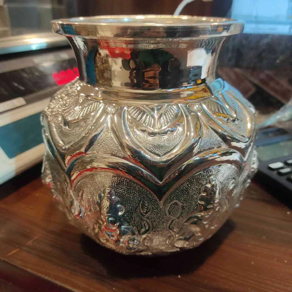 German Silver Kalash Ashtalakshmi 6inch