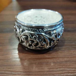 GS Antiq Floral Kumkum Bowl Medium