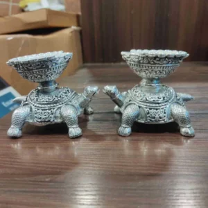 GS Antiq Tortoise Diya Big Pair