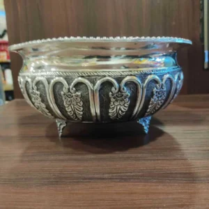 GS Antiq Floral Urli 9 Inch