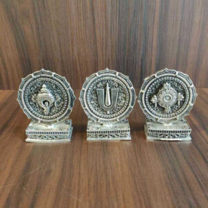 GS Antiq Shankh Chakra Namam Stand Big