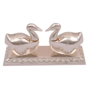 Swan Kumkum Box silver