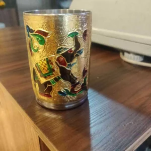 Minakari Glass Elephant Gold