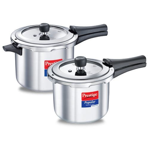 Prestige SS Pop Svachh Combi 5L 3L 2 Body 2 Lid