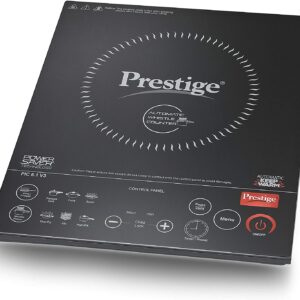 Prestige PIC 6.1 V3 PIC 2200 Watts Induction Cooktop | Black | Automatic Whistle Counter | Feather Touch Buttons | Keep Warm Function| Dual Heat Sensor