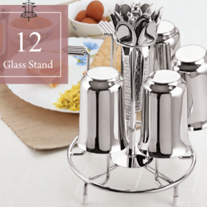Crown Lotus Glass n Spoon Stand