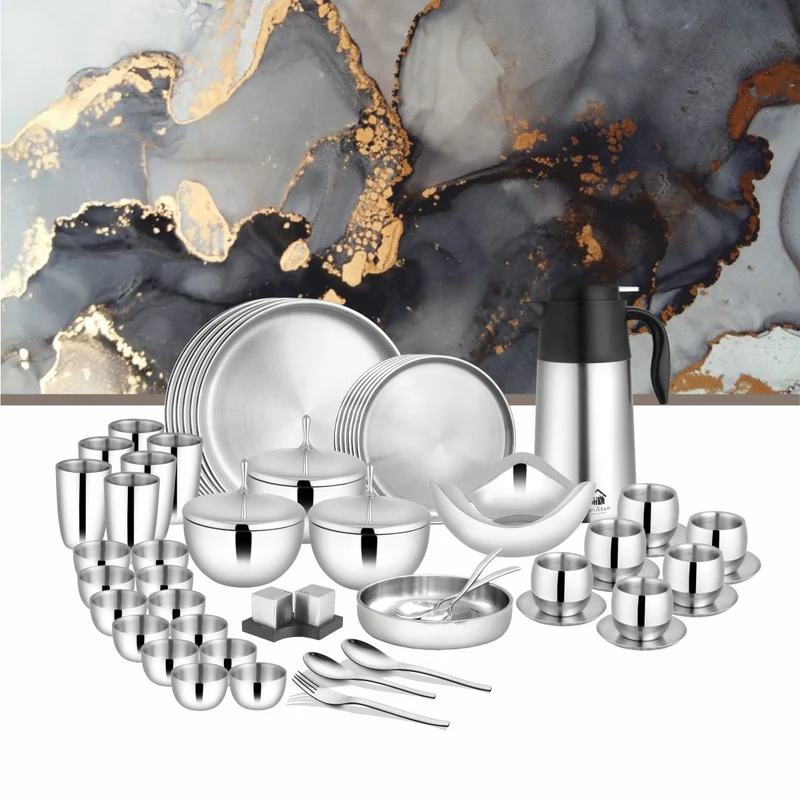 Shri & Sam SS Nikki Dinner Set & Individul Items 78Pcs