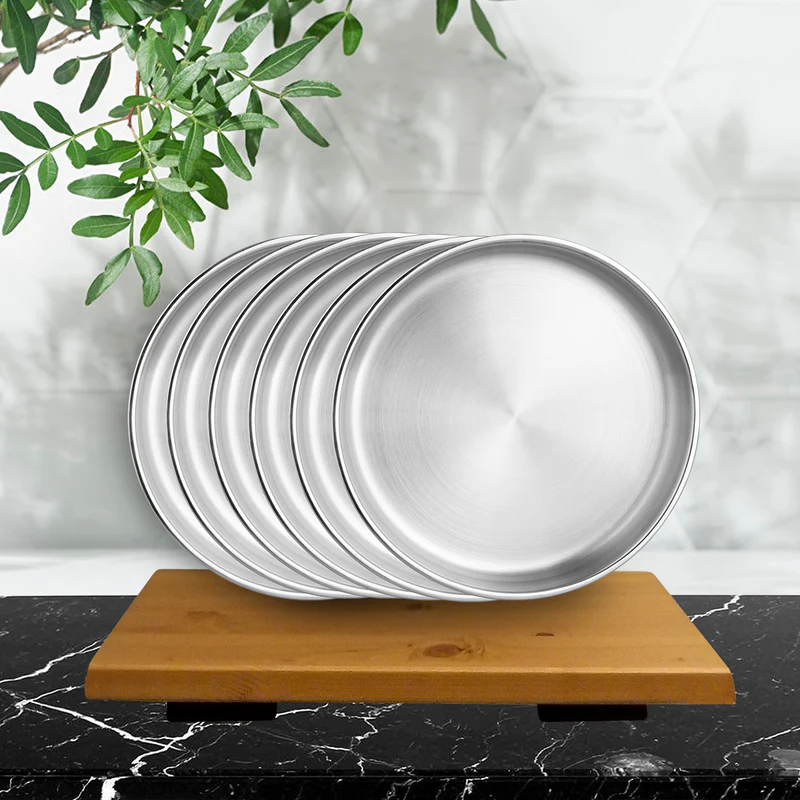 Shri & Sam SS Nikki Fill Plate (D/W) 6Pcs