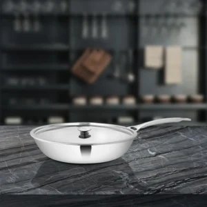 Shri & Sam Platinum Plain Fry Pan W/L SS 22Cm
