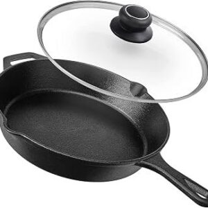 GREENCHEF CAST IRON COOKWARE CLAVIS LIGHTWEIGHT FRYPAN 240MM WITH GLASS LID