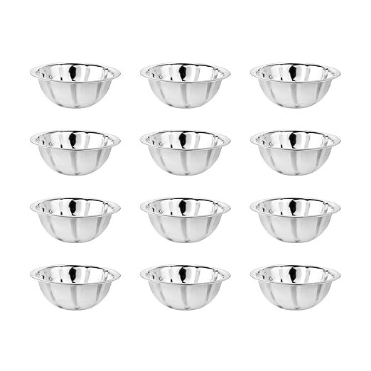 KESARIYA SS GIFTING BOWL CURVE(SET OF 12)