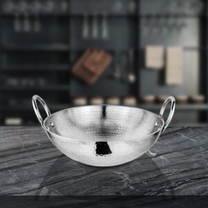 Shri & Sam 430 Hammered Kadhai W/L SS 24Cm