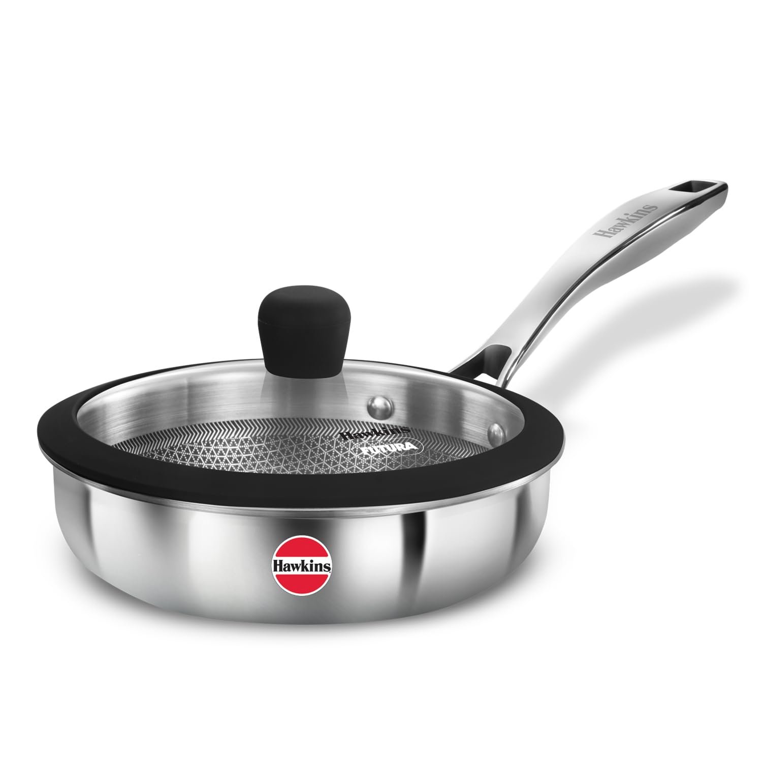 Hawkins Non Stick Frying Pan Pro Tri-Ply SS Shielded 18Cm