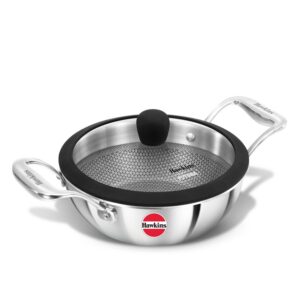 Hawkins Non Stick Kadhai Pro Tri-Ply SS Shielded 18Cm