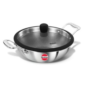Hawkins Non Stick Kadhai Pro Tri-Ply SS Shielded 26Cm