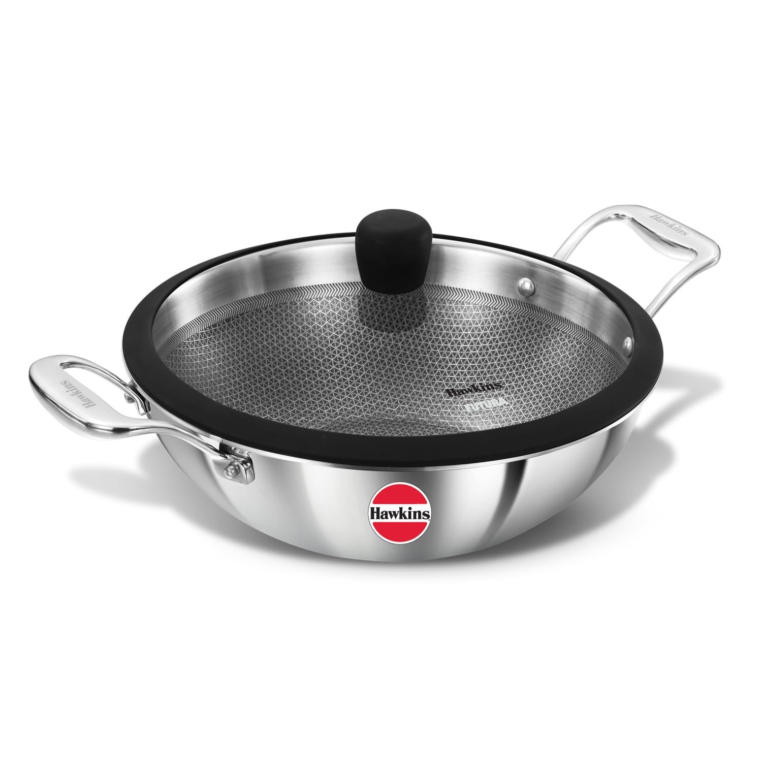 Hawkins Non Stick Kadhai Pro Tri-Ply SS Shielded 26Cm