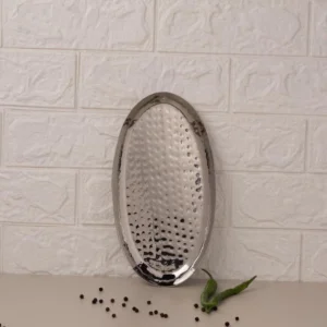 KESARIYA SS HAMMERED OVAL PLATE