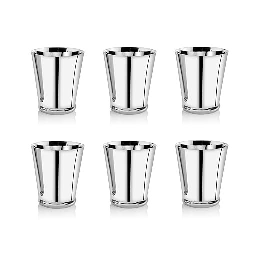 KESARIYA SS TAPER GLASS PLAIN(SET OF 6)
