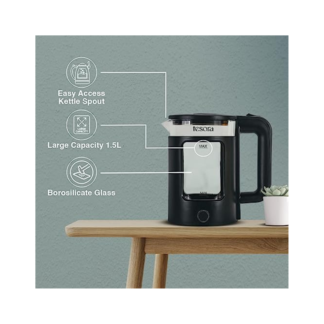 Tesora Electric Borosilicate Glass Kettle