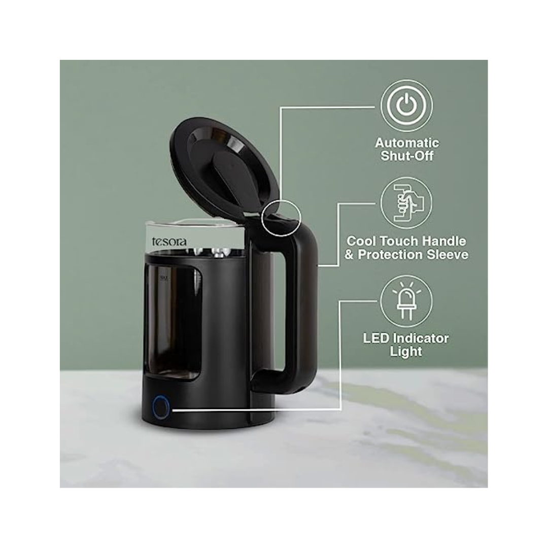 Tesora Electric Borosilicate Glass Kettle