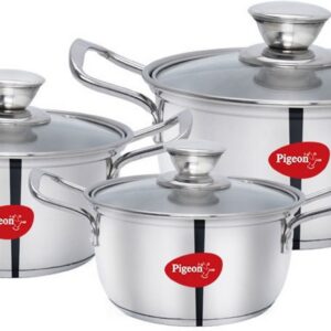 Pigeon SS Conical Casserole 3 Pc Non-Ib Gift