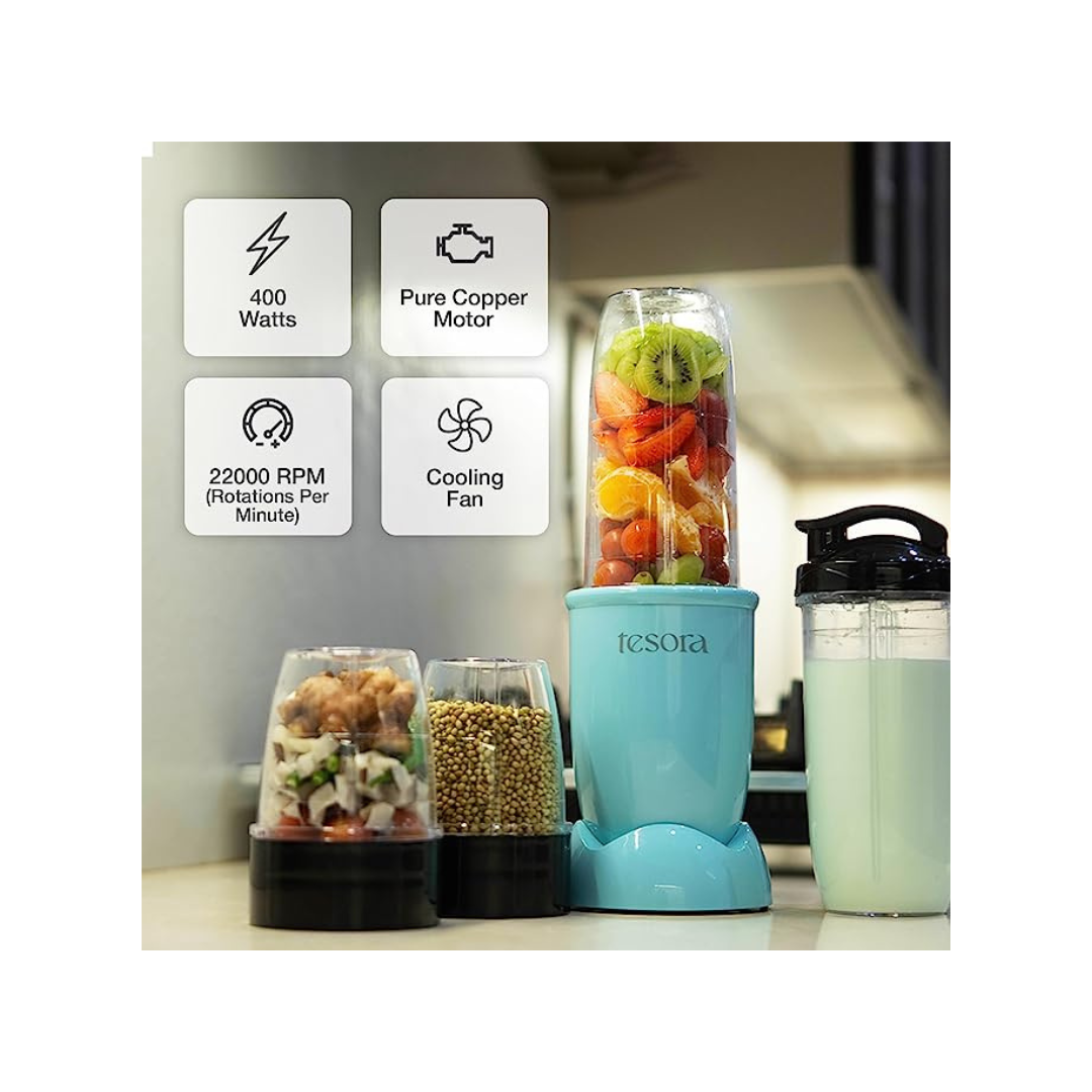 Tesora Nutri-Flash 400W Mixer, Grinder & Blender
