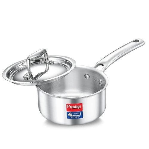 Prestige Triply Splendid Cookware Sauce Pan With Lid 18Cm