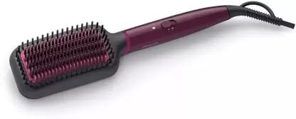 PHILIPS BHH730/00 Hair Straightener Brush - SilkProtect Technology, 200°C, Wine Color