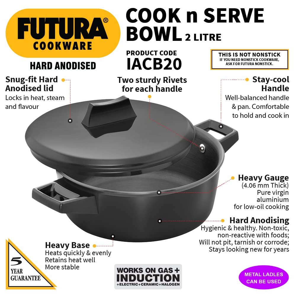 HAWKINS FUTURA COOK N SERVE BOWLS & CASSEROLES IB 2LTR - Image 2