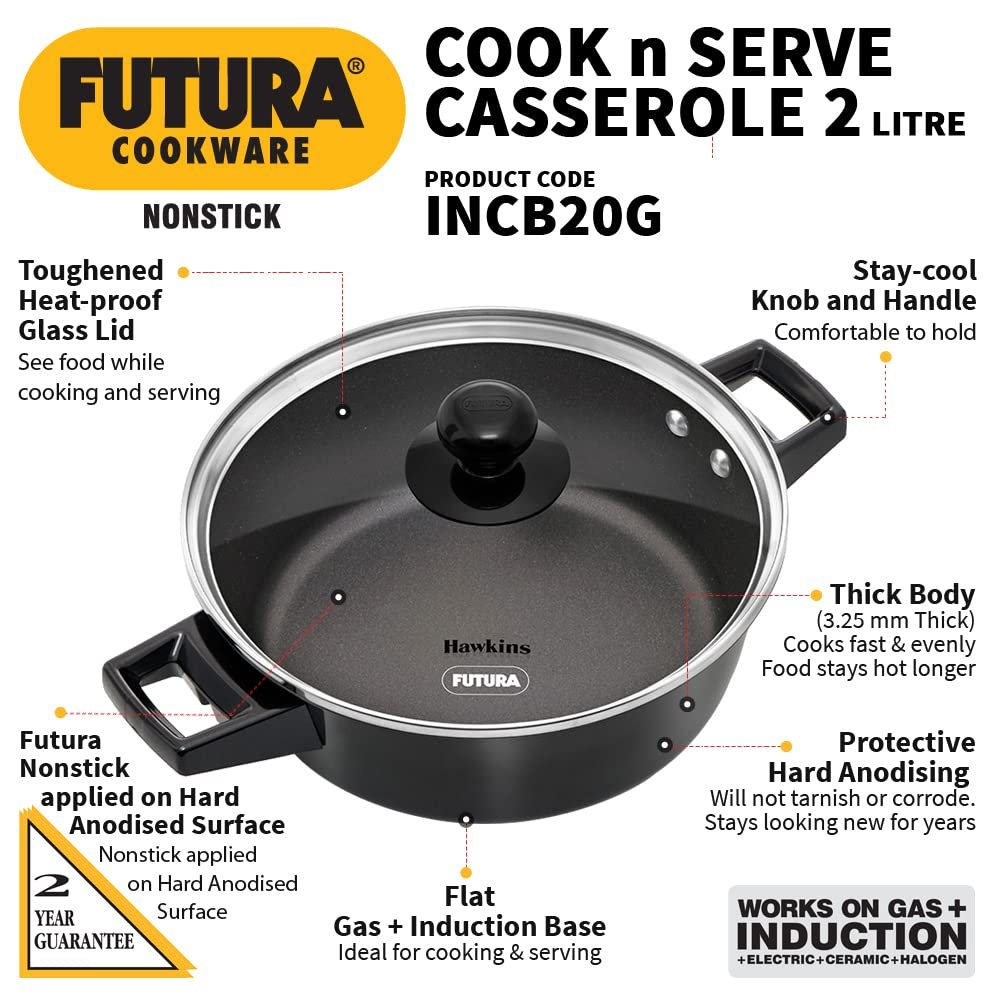 HAWKINS FUTURA COOK N SERVE CASSEROLES G/L 2LTR - Image 2