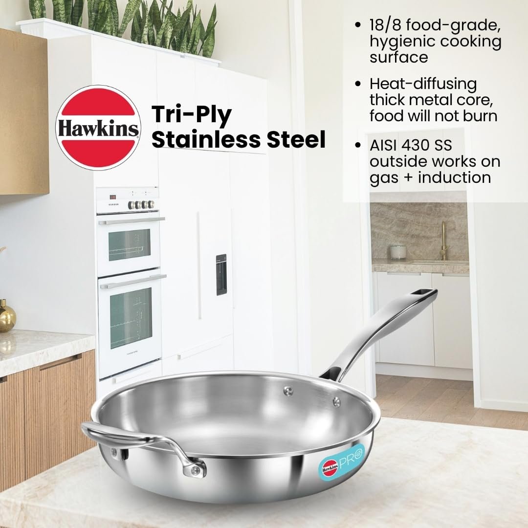 HAWKINS FRYING PAN PRO TRI-PLY SS WO/L 26CM - Image 2