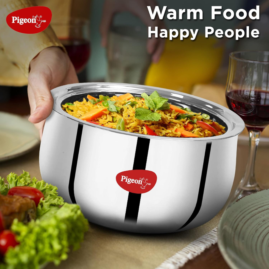 Pigeon Stainless Steel Casserole with Double Walled Insulation