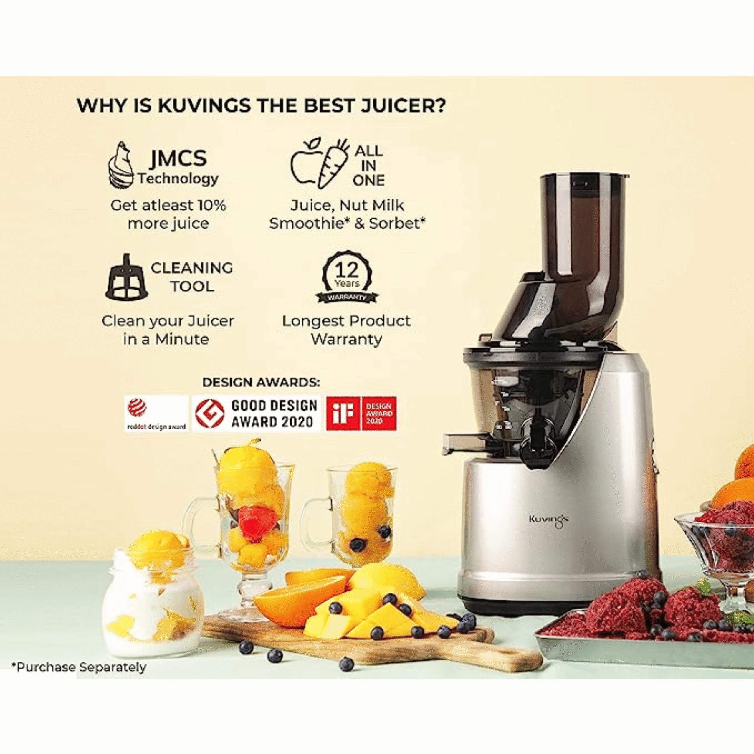 Kuvings B1700 Cold Press Slow Juicer