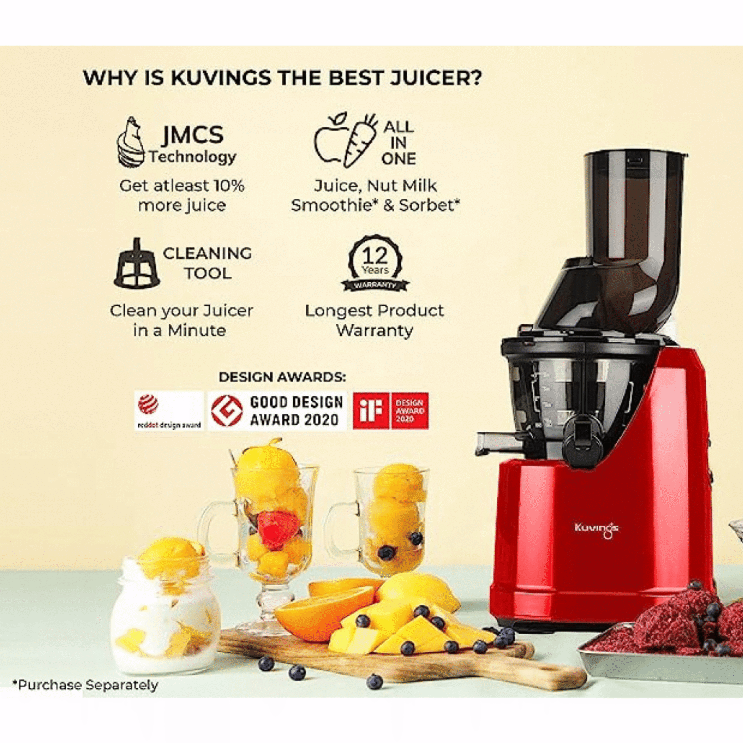 Kuvings B1700 Cold Press Slow Juicer