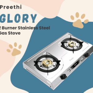 Preethi Glory 2 Burner Gas Stove Stainless Steel