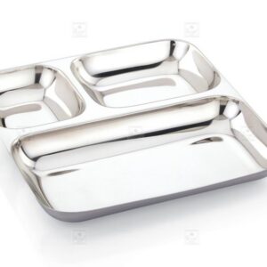 KESARIYA SMALL 3 IN 1 SQUARE PLATE (2 PCS)