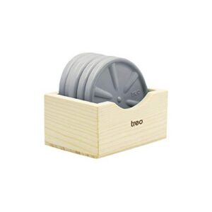 Treo Lid Cum Coaster With Wooden Stand